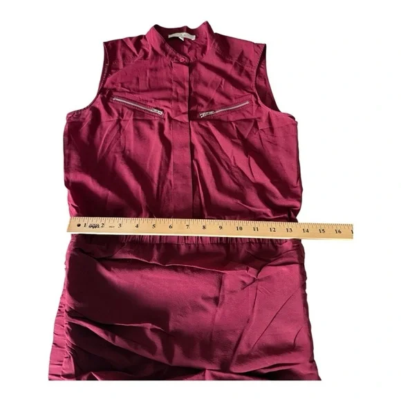 IRO Caulini Burgundy Red Silk Mini Sheer Bodycon Mini Dress EUR 38 US M‎ $595 - Picture 7 of 14